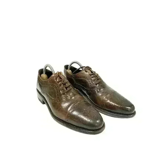 Freebird by Steven George Men\'s Brown Distressed Wingtip Oxford Shoes US 9 main image 8